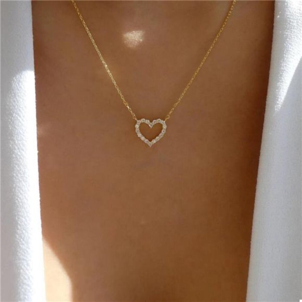 18K Gold-Plated Heart Necklace